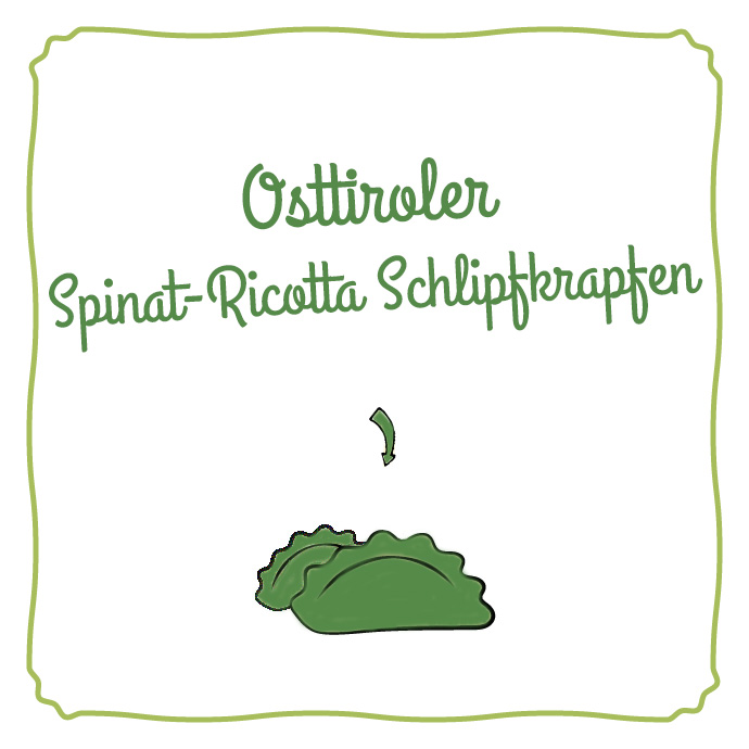 Spinat-Ricotta Schlipfkrapfen