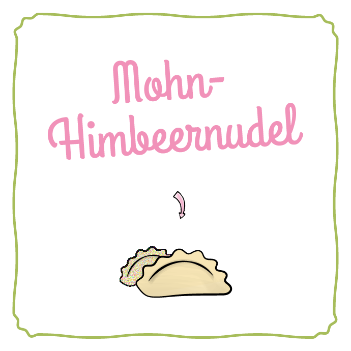 Mohn-Himbeer Nudel